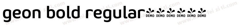 geon bold regular字体转换